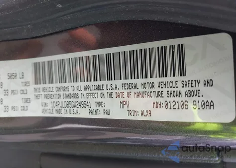 2016 Jeep Cherokee Limited z USA, uszkodzony, nr VIN 1C4PJLDB5GW249541